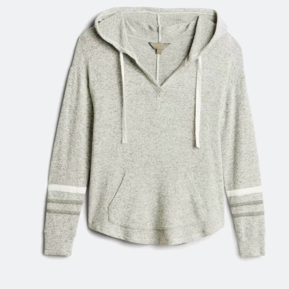 Market & Spruce Gray Oversized Quarter-Zip Sweatshirt xl